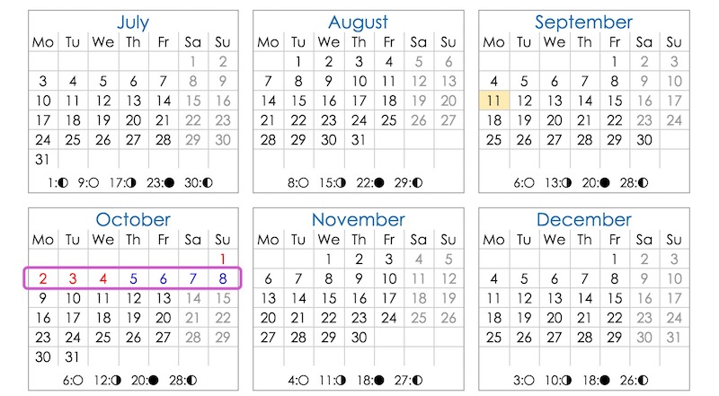 Oct 2017 Oct Holiday 2017