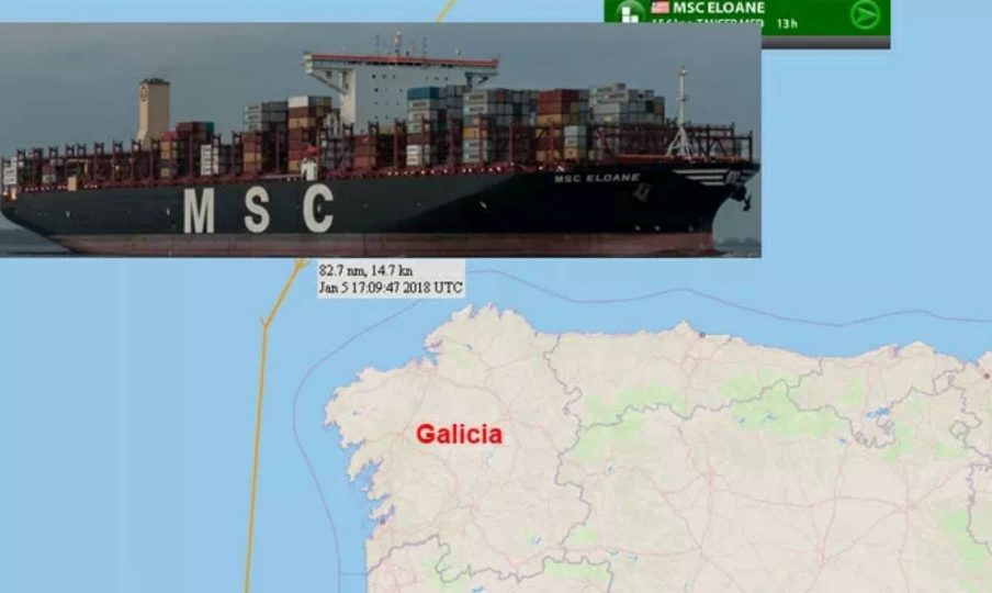 MSC 19472Teu lost 40 container in Span