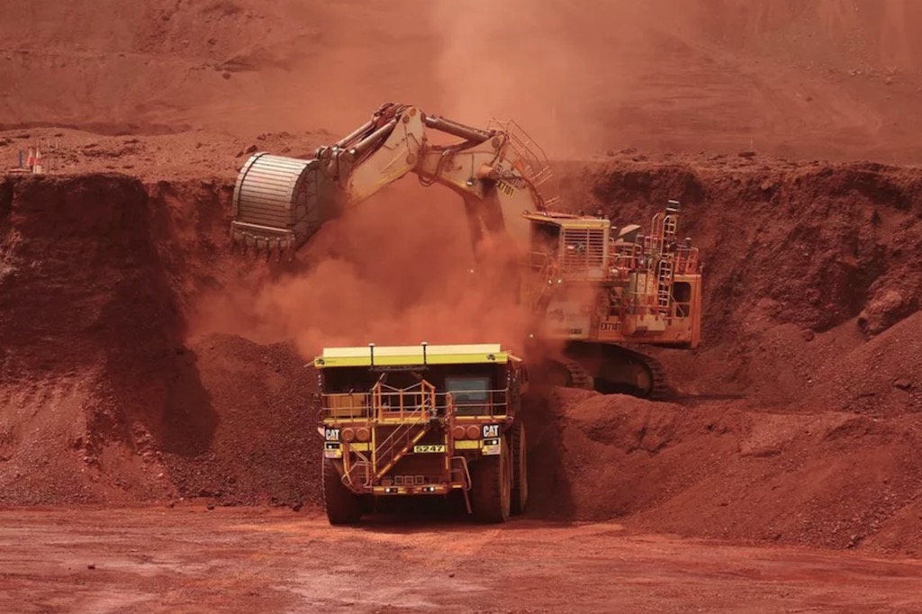 Iron ore mining operations in the Pilbara region of Australia Iron ore mining operations in the Pilbara region of Australia