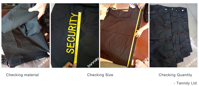 inspect clothing by checking material, size and quantity