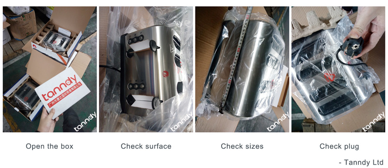 inspect oven by checking surface and sizes.