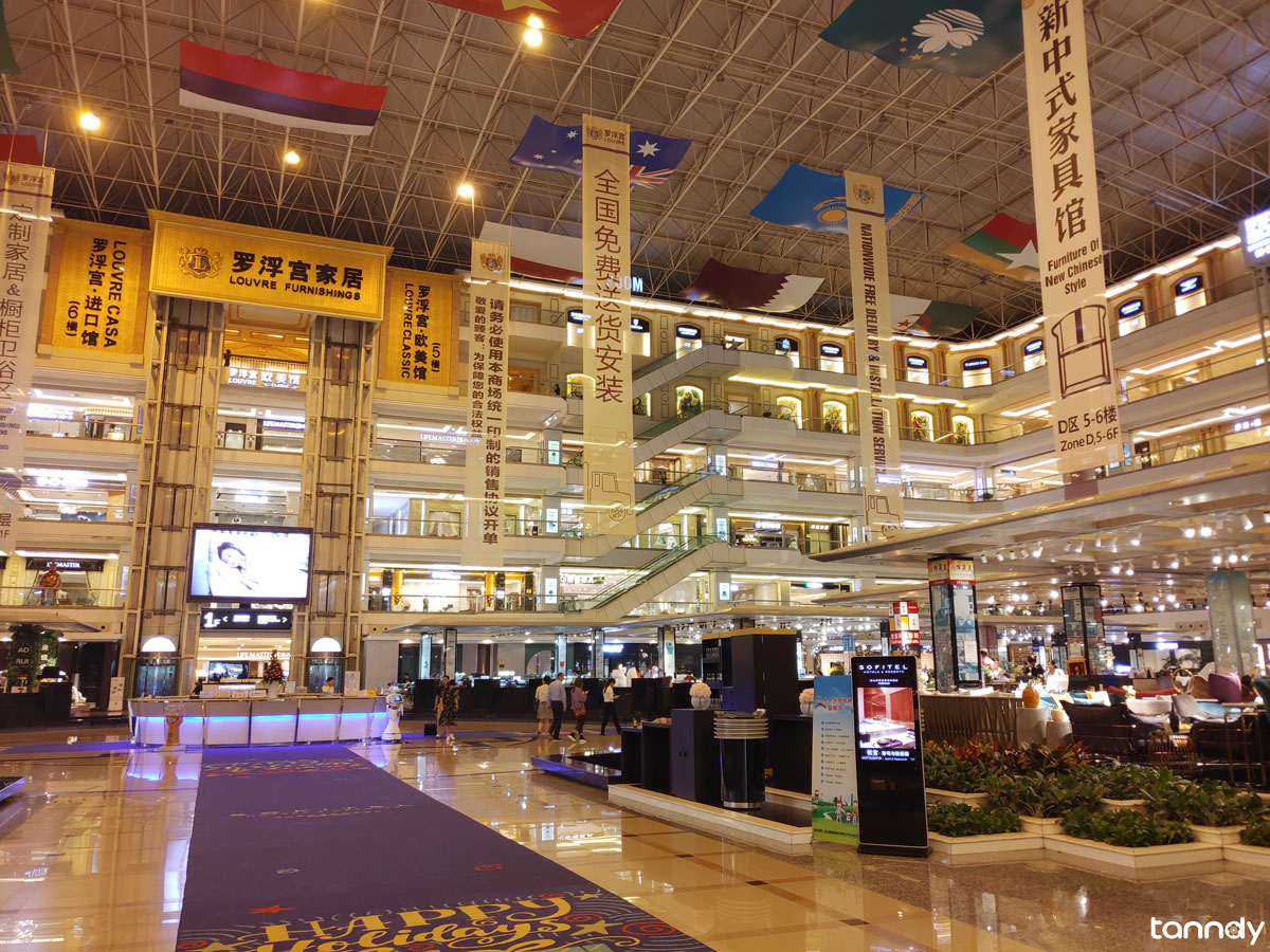 Inside of Foshan Louvre furniture market