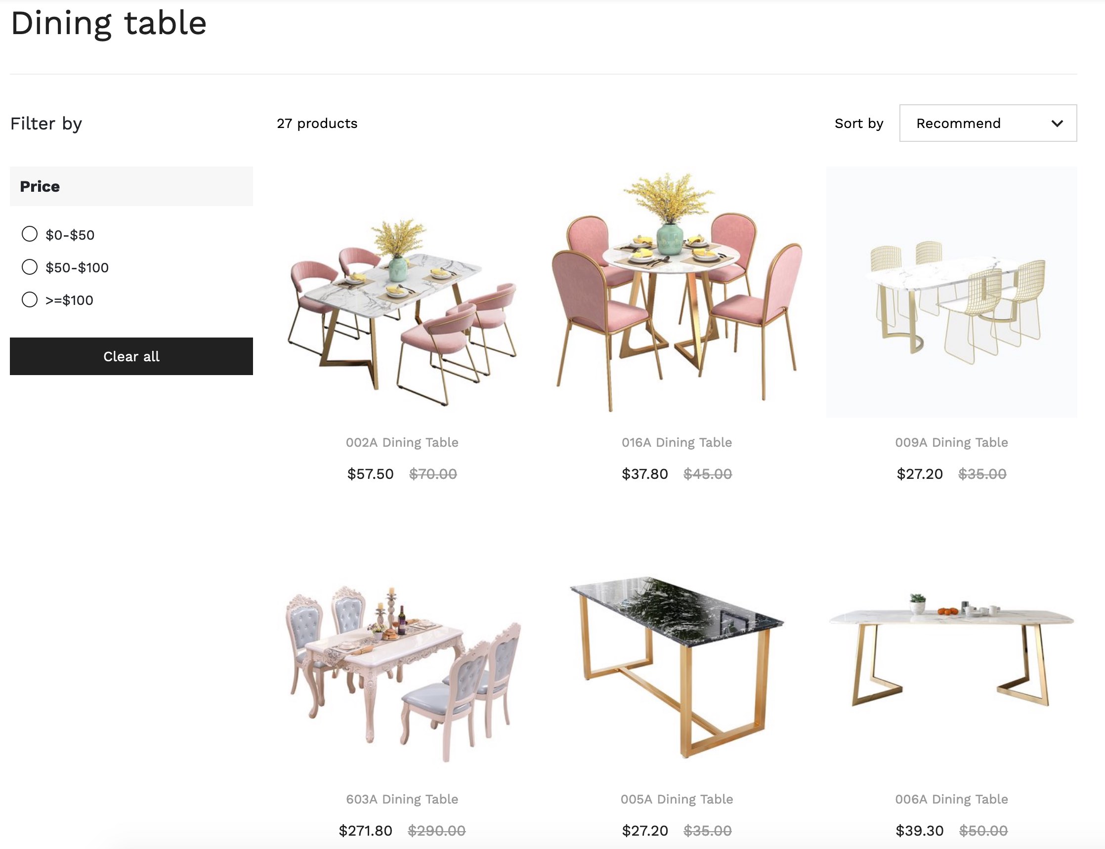 Dining talbe online shopping