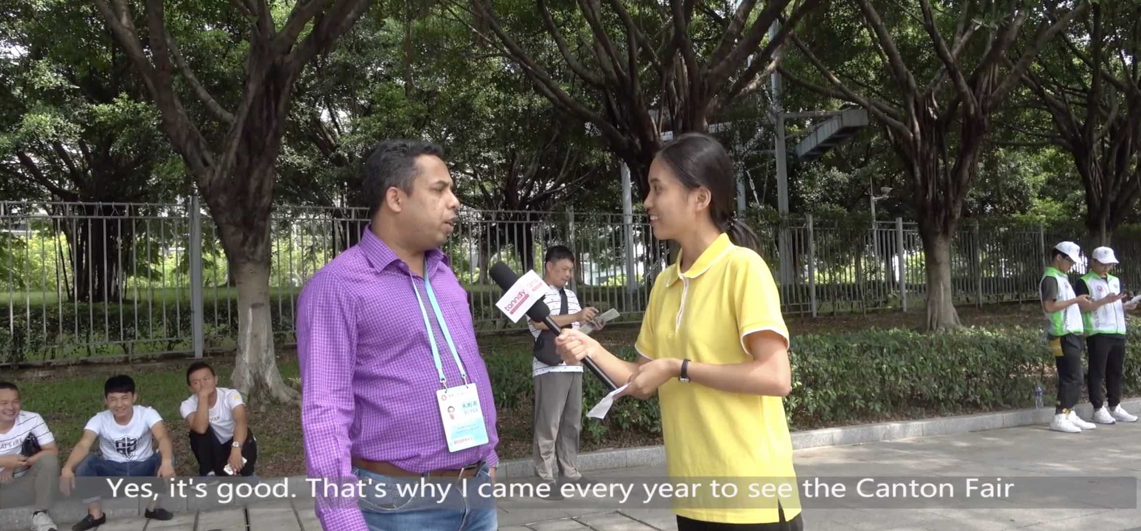 126th Canton Fair interview 4 126th Canton Fair visitor interview