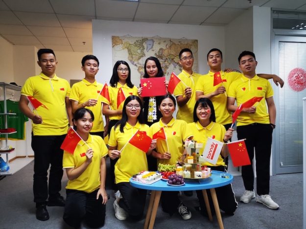 Our team is celebrating the 70th Anniversary of China's National Day 1