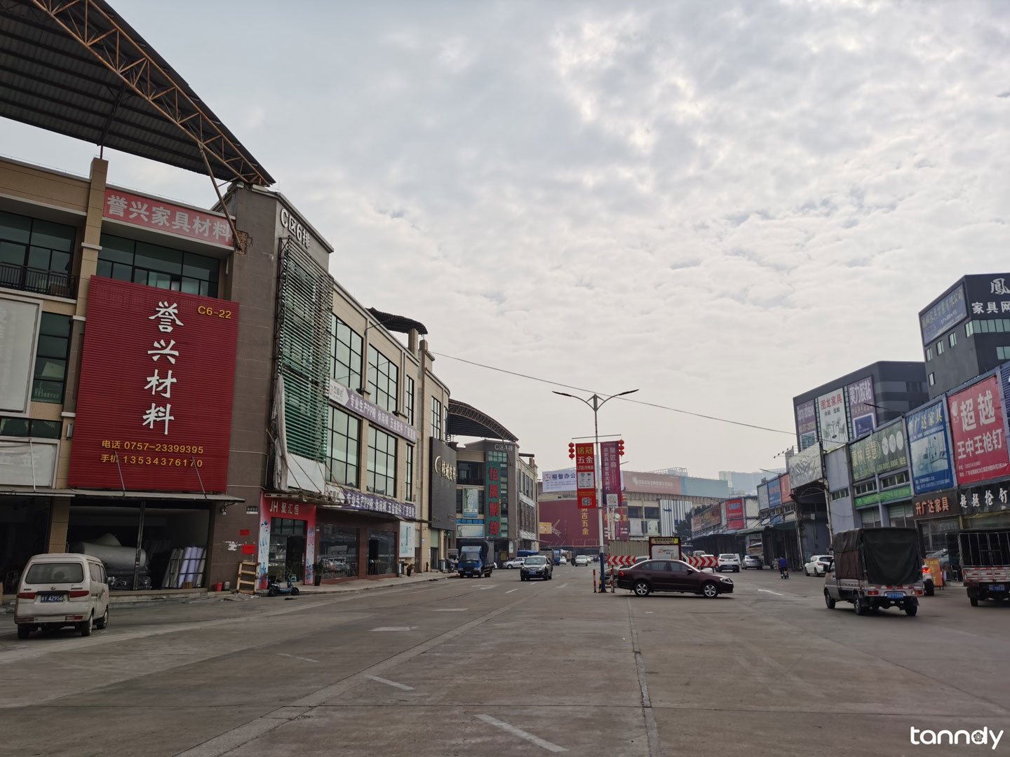 street of furniture parts market in foshan