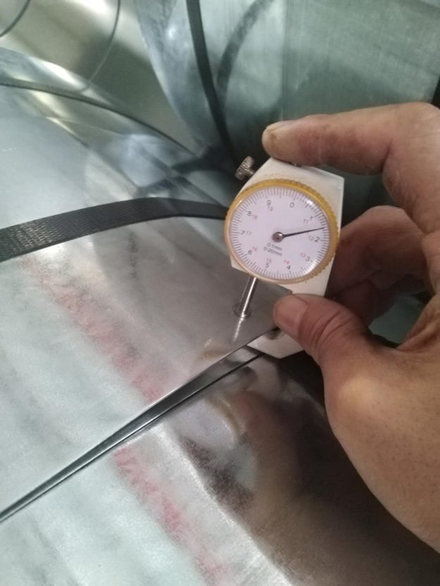 Hot galvanized steel roll inpsection