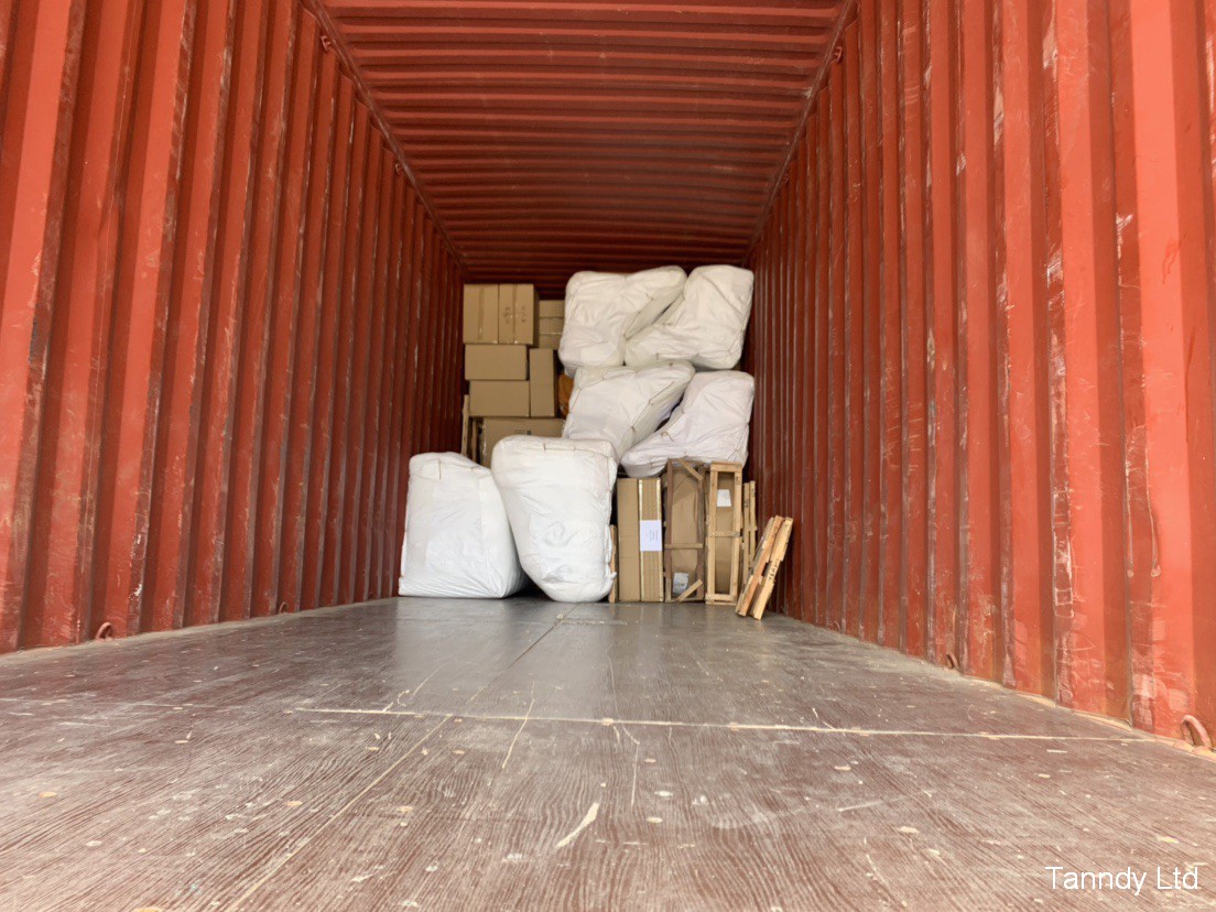 Goods in the container