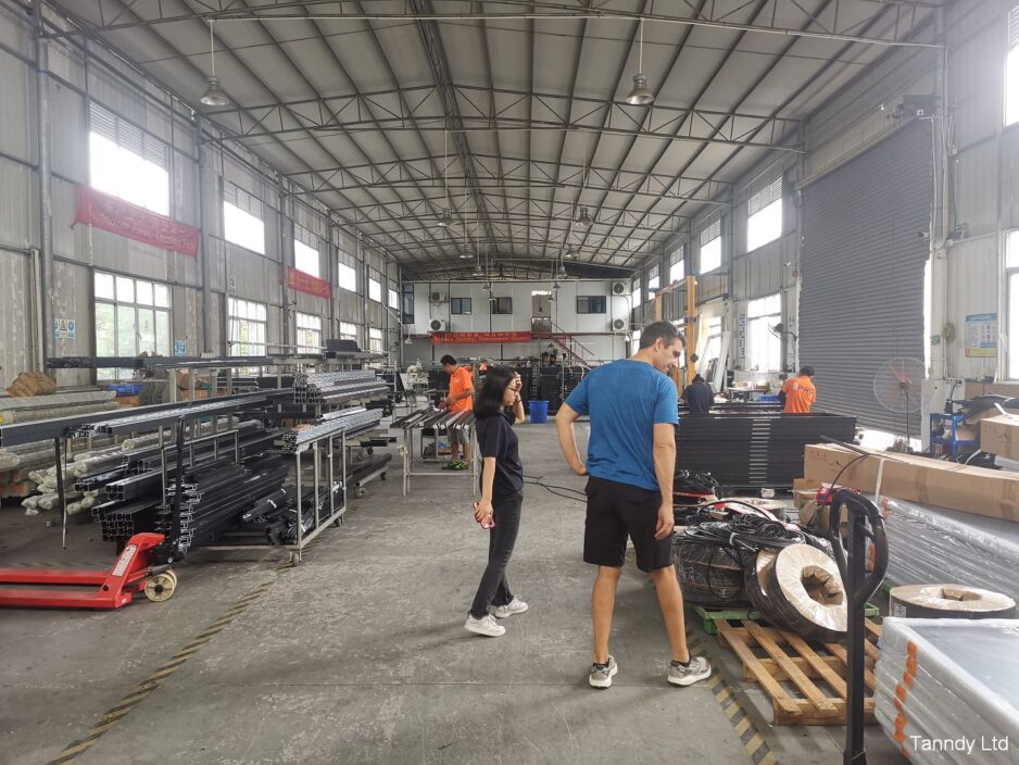 visiting doors & windows factory in Foshan